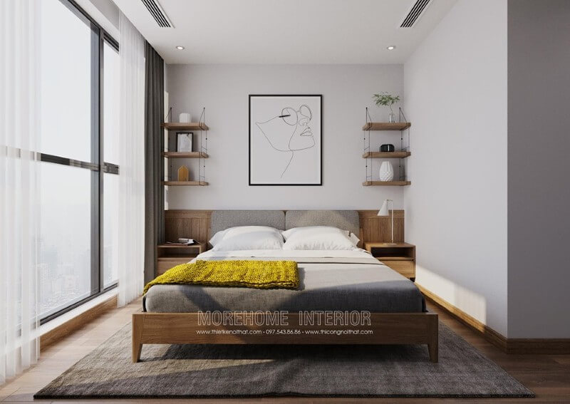 Mẫu giường ngủ hiện đại chung cư đẹp và ấn tượng Mẫu thiết kế nội thất chung cư đẹp