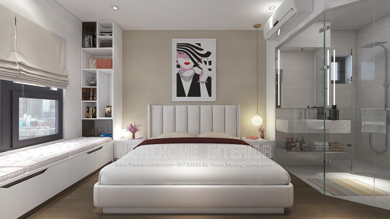 Giường ngủ chung cư gỗ tự nhiên Giường ngủ chung cư gỗ tự nhiên