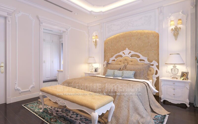 Giường ngủ chung cư gỗ tự nhiên Giường ngủ chung cư gỗ tự nhiên