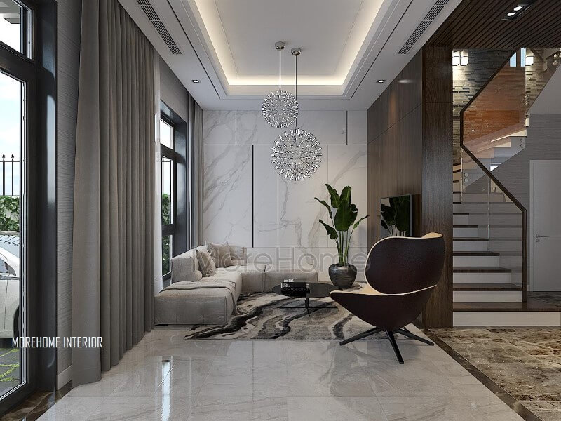 Bố trí nội thất phòng khách hiện đại, sang trọng cho biệt thự, nhà phố. Thiết kế phòng khách nhà phố