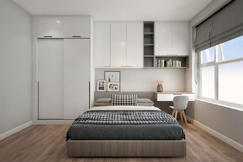 Mẫu tủ quần áo cửa lùa phòng ngủ con Thiết kế chung cư