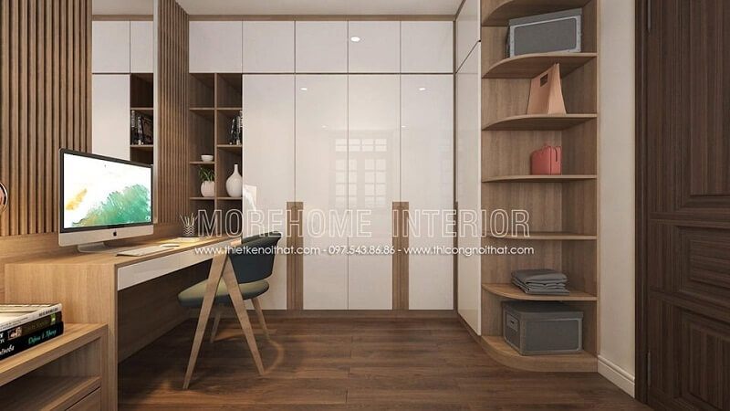 Mẫu tủ quần áo gỗ hiện đại sử dụng gỗ công nghiệp An cường cao màu trắng được nhiều gia chủ yêu thích và hướng đến cho phòng ngủ chung cư, biệt thư, nhà phố