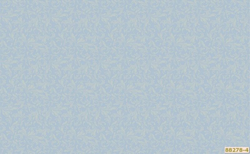 Giấy dán tường hoa văn cổ điển màu xanh rất nổi bật